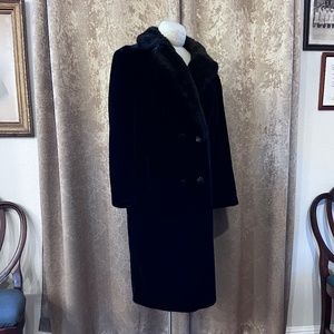 Faux "Fur" women's coat. Size 12, Black.